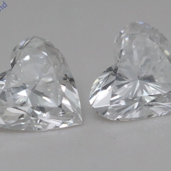 Heart Natural Mined Diamond Studs 14K Gold (1.31 Ct F Si2) C54100047 - Picture 4 of 5